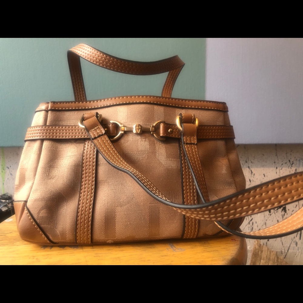 ETTENNE AIGNER TAN SMALL BAG, pristine